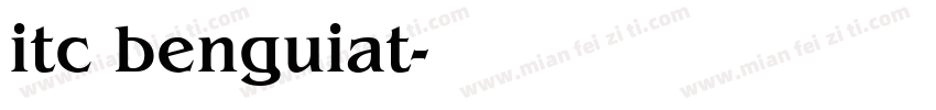 itc benguiat字体转换